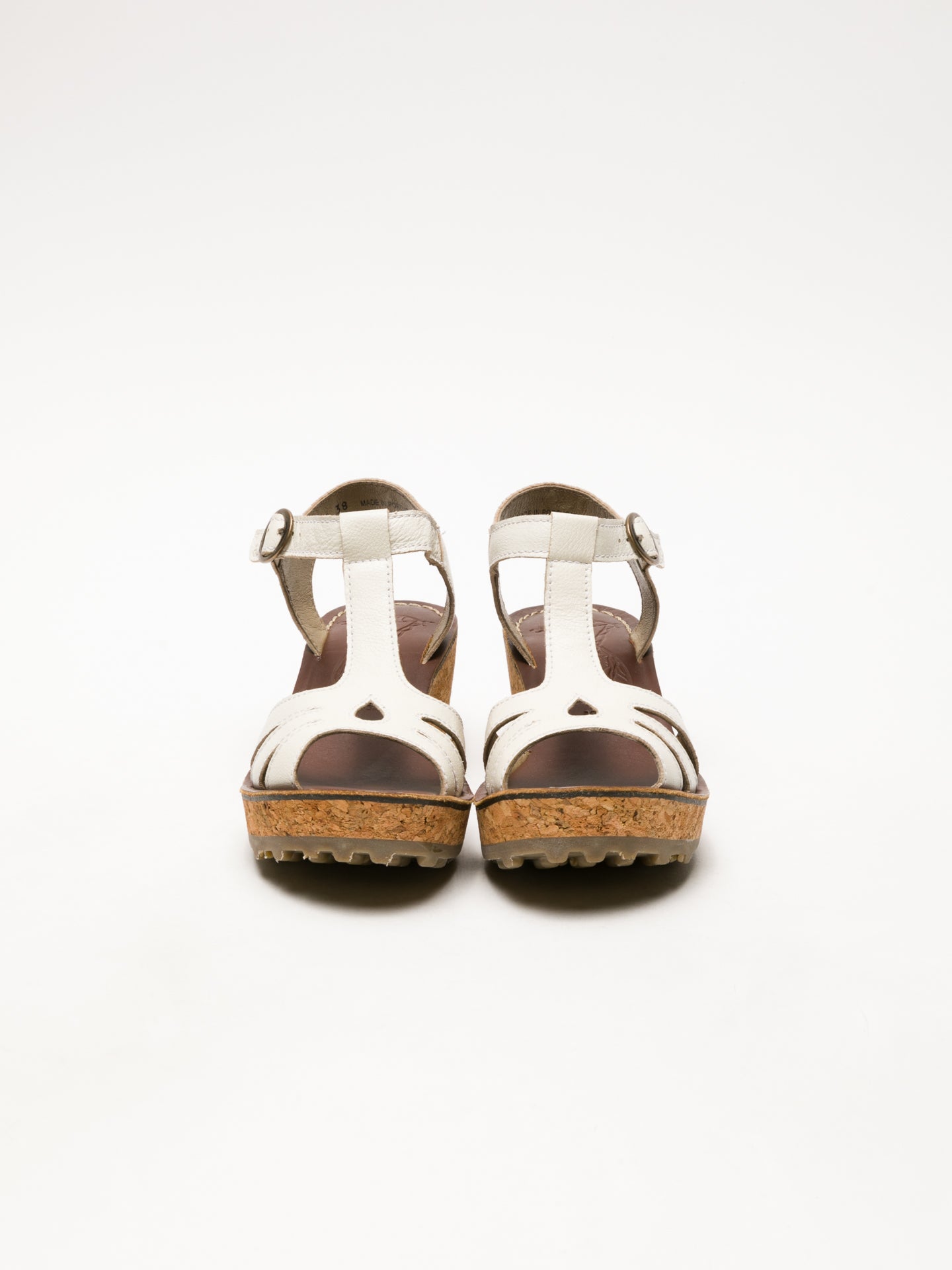 Fly London White Buckle Sandals